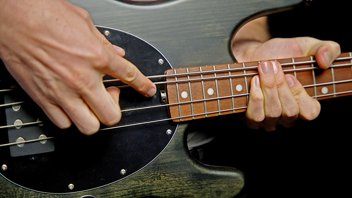 Picture showing where the trussrod is on a bass body
