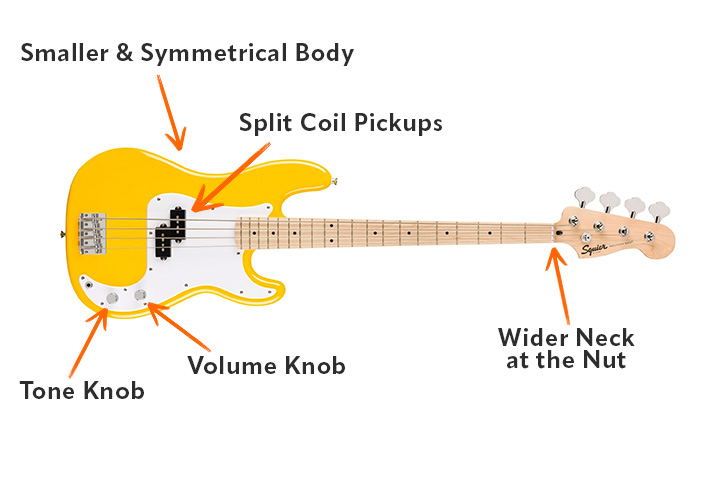Image depicting the components of a P Bass